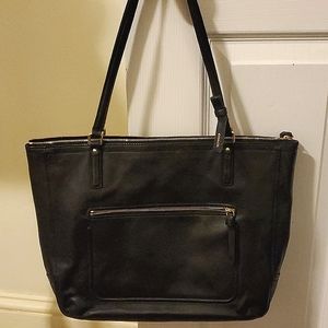 COACH Black Poppy Leather Shoulder Bag